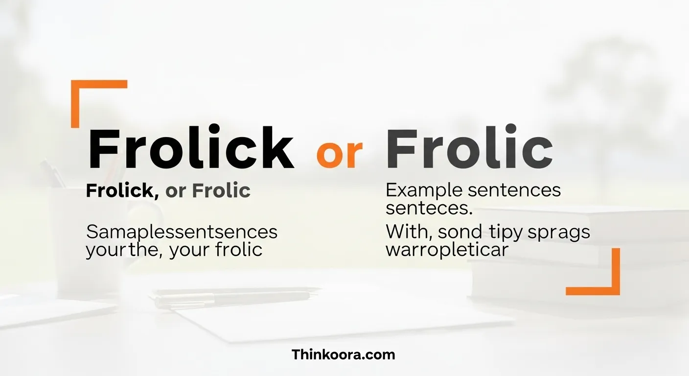 Frolick or Frolic