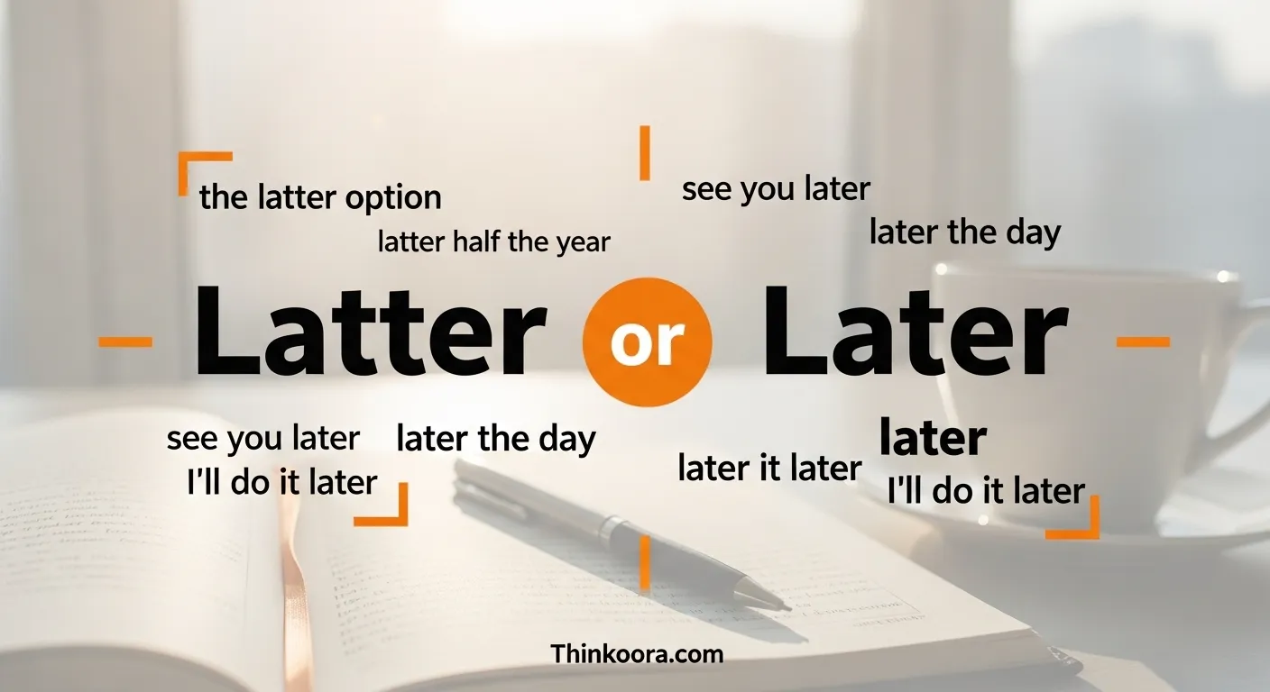 Latter or Later